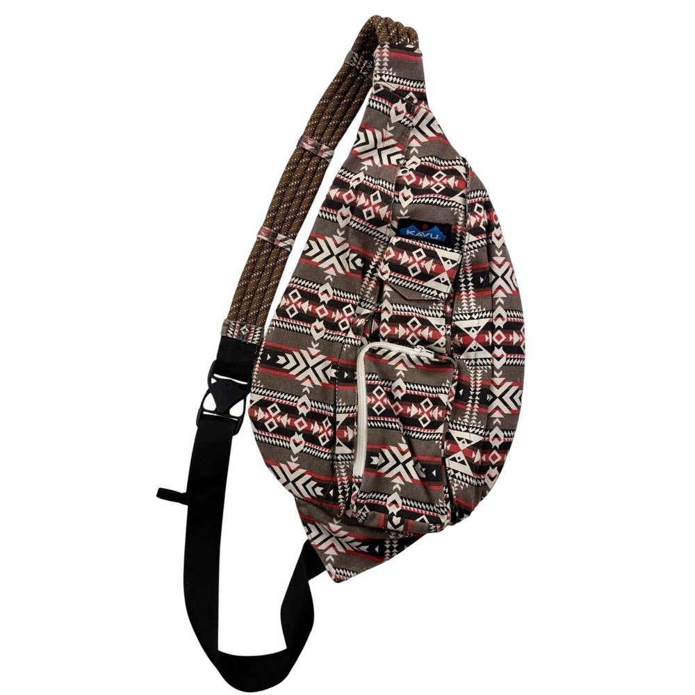 Kavu Geometric/Aztec Crossbody Backpack Purse Bag Sling Gorpcore Hiking Utility